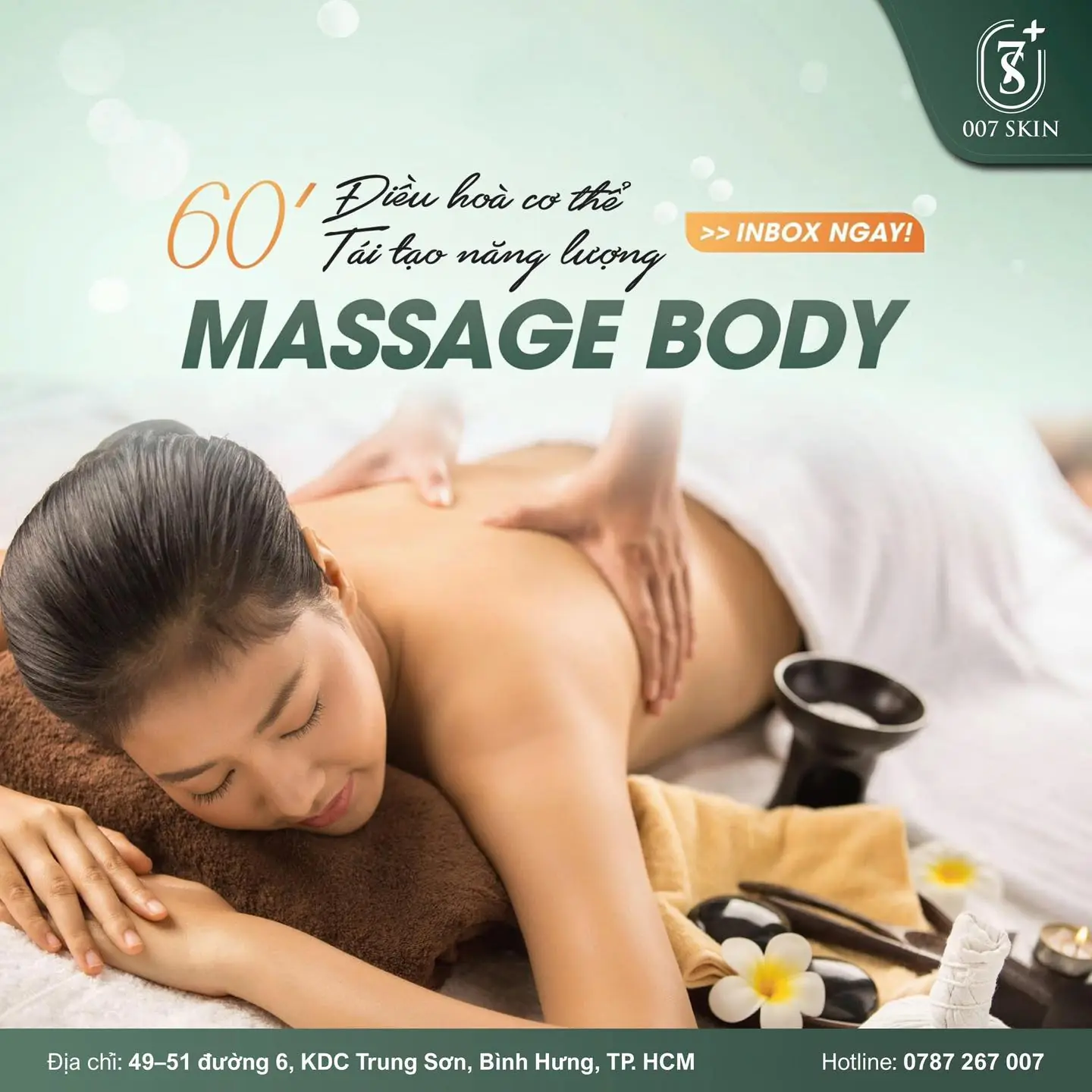 60 phút Massage Body tại 007 Skin