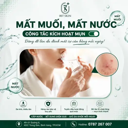Bạn có biết: Làn da khô, thiếu nước là "kẻ thù" hàng đầu của mụn? 📌