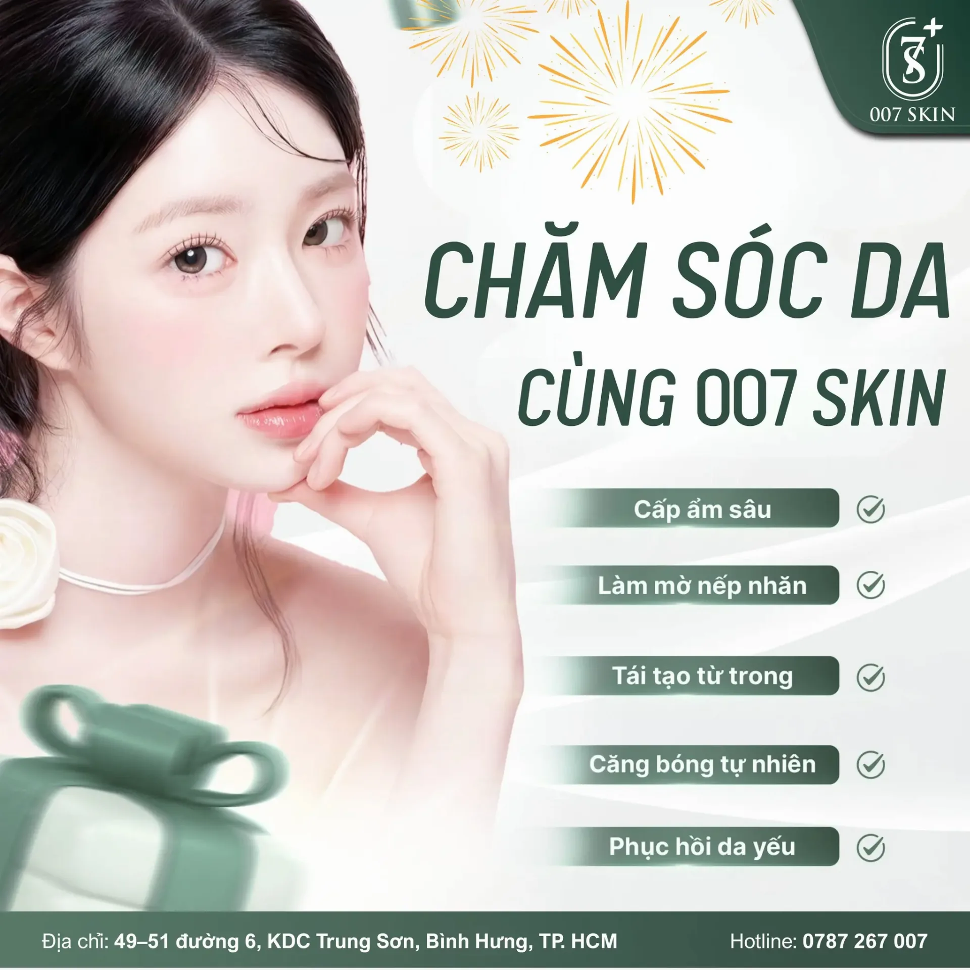 CHĂM SÓC DA CÙNG 007 SKIN – ĐẸP TỪ GỐC, KHỎE TỪ BÊN TRONG 💚