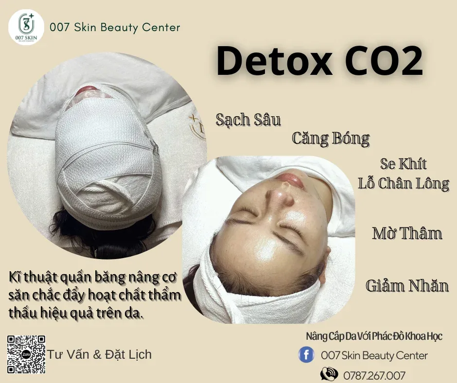 Detox CO2: Đánh bay các loại mụn, se khít lỗ chân lông hiệu quả