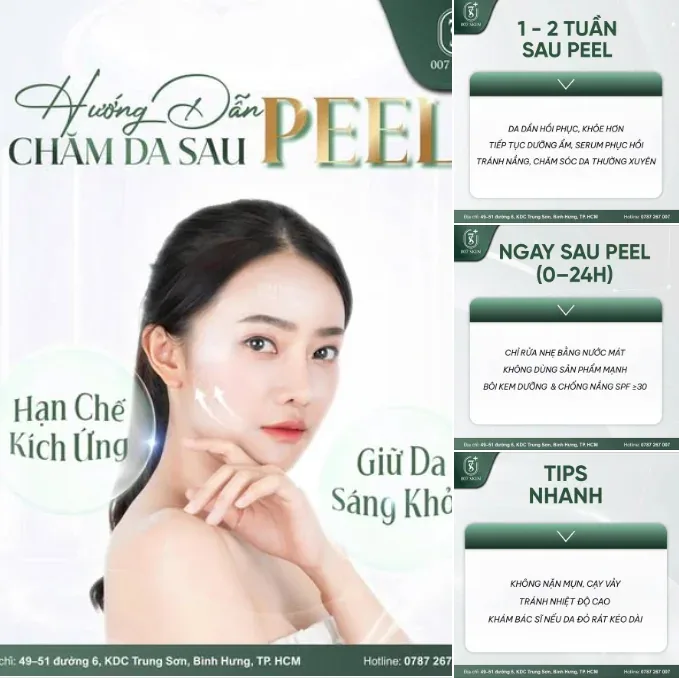 HƯỚNG DẪN CHĂM DA SAU PEEL – GIỮ LÀN DA SÁNG KHỎE & HẠN CHẾ KÍCH ỨNG
