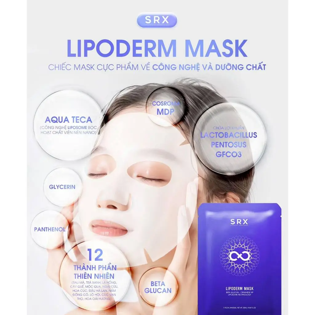 MẶT NẠ DƯỠNG DA PHỤC HỒI CẤP ẨM SRX LIPODERM MASK 25ML