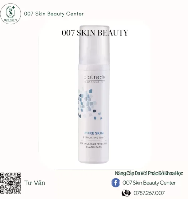 TONER ACID TRẺ HÓA CĂNG BÓNG DA BIOTRADE PURE SKIN EXFOLIATING TONIC 60ML